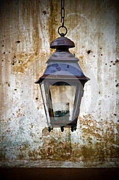 Old lantern on a wall