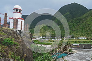 Old Lanyu lighthouse in Kaiyuan harbour, Lanyu township Orchard island, Taiwan