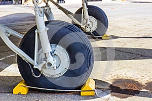 Old Large Tires On Obsolete Aircraft