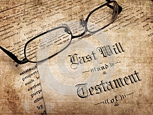 Old Last Will and Testament Estate Planning Death and Giving Away Property