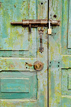 Old latch on old door