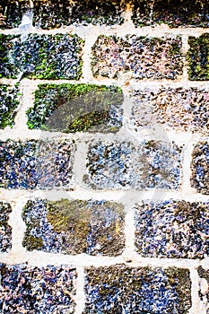 Old Laterite stone wall, texture