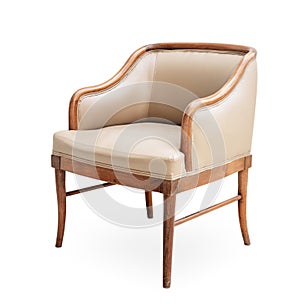 Old leather armchair