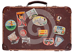 Old leather suitcase img