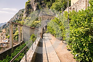 Old lemon house in Limone sul Garda, Italy.