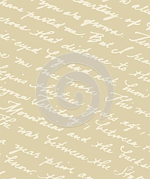 Old letter, elegant handwriting
