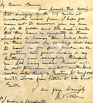 Old letter handwriting detail photo