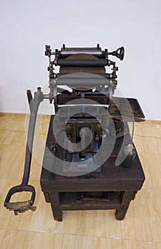 An old letterpress machine in good working condition