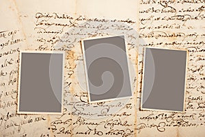 Old letters with pictures