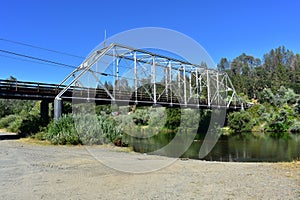 Old Lewiston Bridge across Trinity River, California