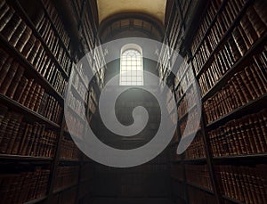 Old library interior