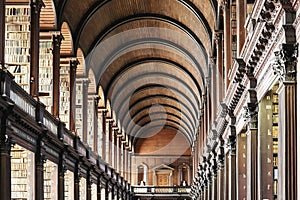 The Old Library of Trinity College in Dublin.