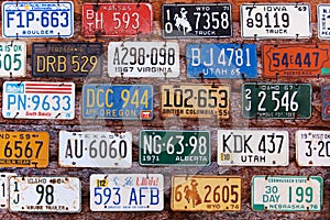Old license plates