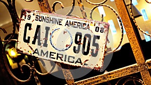 Old license plates