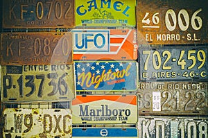 Old license plates