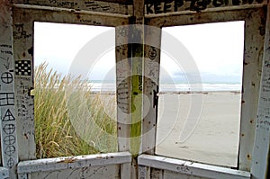 Old Lifeguard Hut at Beach