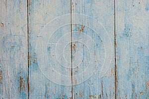 Old light blue wood wall background texture