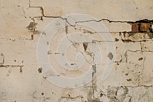 Old light broken Bricks Wall Pattern decoration texture loft interior or exterior