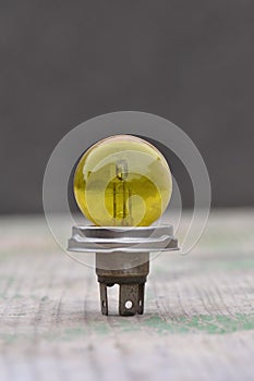Old light bulb for car headlights