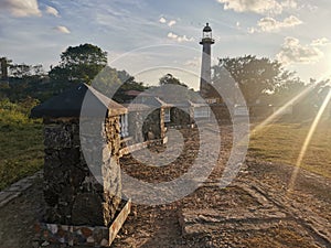 an old light house in coastal area