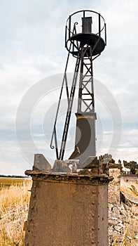 Old light house in a reclaimed polder