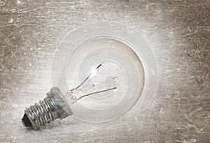 Old lightbulb isolated on a white background