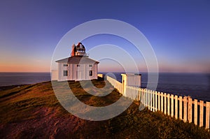 The old Lighthouse at Cape Spear, Newfoundland at sunset