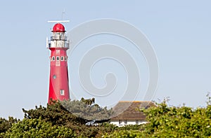 Old lighthouse on the dutch isle Schiermonnikoog photo