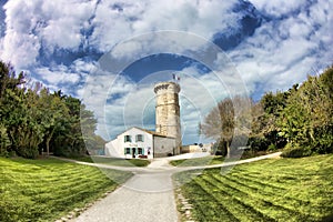 The old lighthouse in Ilse of Re Ile de Re in France