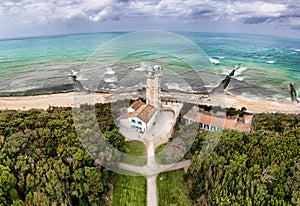 The old lighthouse in Ilse of Re Ile de Re in France