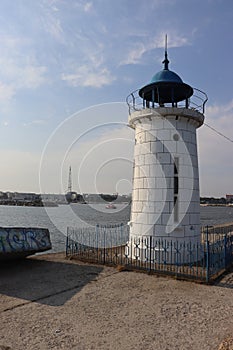 Old lighthouse located in Mangalia, Romania.