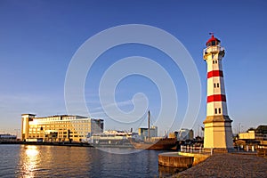 Old lighthouse in Malmo city, Sweden