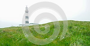 Old lighthouse in Ouessant, Brittany, France