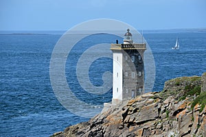 Old lighthouse on a rocky coast