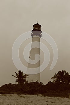 Old lighthouse at south Florida park