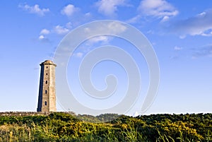 Old lighthouse in Wicklow, Ireland.