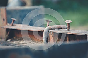 Old linchpin at truck wreck