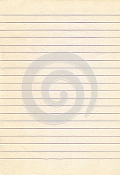 Old lined notebook paper background.