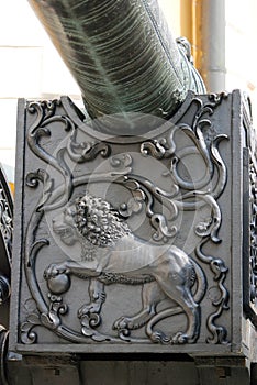 Old Lion cannon in Moscow Kremlin. UNESCO Heritage Site.