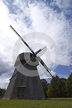 Old Lithuanian windmill photo