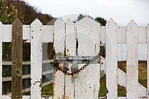 Old locked gate