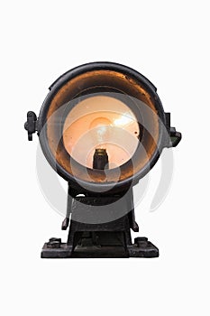 Old locomotive headlight