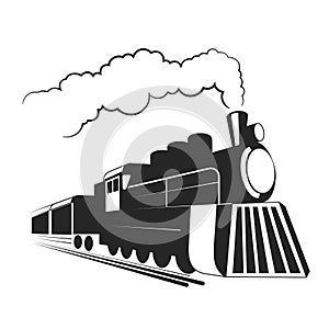Old locomotive illustration.