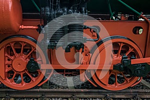 The old locomotive on metals, Germany