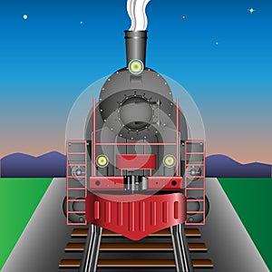 Old locomotive, railway engine