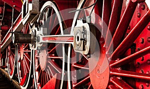 Old locomotive wheels