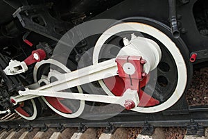 Old locomotive wheels