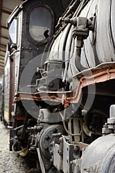 Old locomotives and wagons