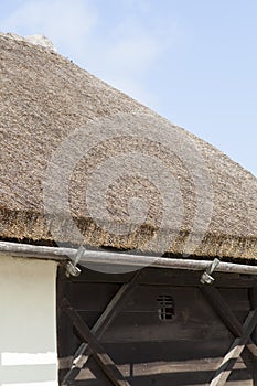 Old lodge with straw thatched roof