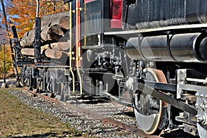 Old Log hauling train engine